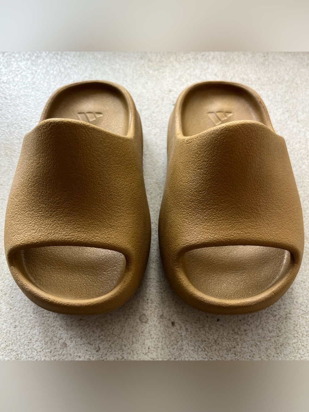 ADIDAS YEEZY Kids Slide Athletic Sandals Casual | Ochre Earth Brown | Size 8K